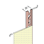 Abschlussprofil für den Innen- und Außenputz (3 mm)