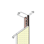 Abschlussprofil für den Innen- und Außenputz (10 mm)
