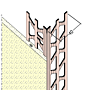 Kantenprofil Ypsilon für den Innen- und Außenputz (8 mm)