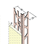 Kantenprofil Ypsilon für den Innen- und Außenputz (10 mm)