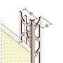 Kantenprofil Ypsilon für den Innen- und Außenputz (14 mm)