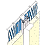 Dehnungsfugenprofil für den Innen- und Außenputz (ab 10 mm, Fläche/Ecke)